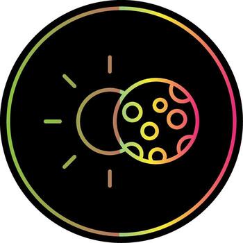 eclipse línea degradado debido color icono diseño vector