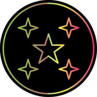 estrellas línea degradado debido color icono diseño vector