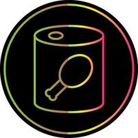 Canned Food Line Gradient Due Color Icon Design vector