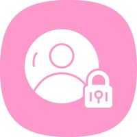 User Glyph Curve Icon Design vector