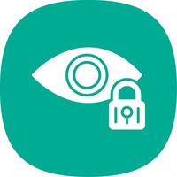 Retinal Scan Glyph Curve Icon Design vector