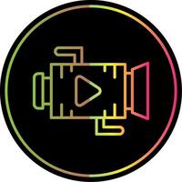 Camera Line Gradient Due Color Icon Design vector