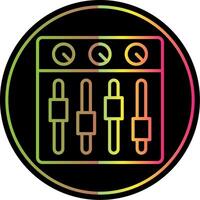 Sound Mixer Line Gradient Due Color Icon Design vector