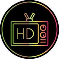 Hd Line Gradient Due Color Icon Design vector