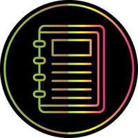 Take Note Line Gradient Due Color Icon Design vector