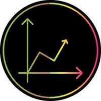 Chart Line Gradient Due Color Icon Design vector