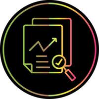 Data Quality Line Gradient Due Color Icon Design vector