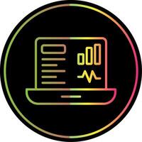 Dashboard Line Gradient Due Color Icon Design vector