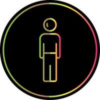 Person Line Gradient Due Color Icon Design vector