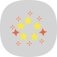 Stars Flat Curve Icon Design vector