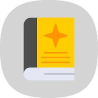 Spell Book Flat Curve Icon Design vector