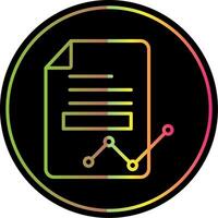Data Report Line Gradient Due Color Icon Design vector