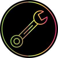 Spanner Line Gradient Due Color Icon Design vector