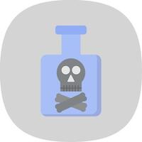 Poison Flat Curve Icon Design vector