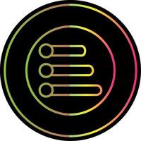 Progress Bar Line Gradient Due Color Icon Design vector