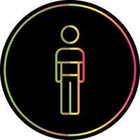 Person Line Gradient Due Color Icon Design vector