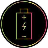 Battery Charged Line Gradient Due Color Icon Design vector
