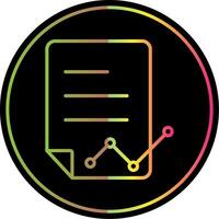 Data Report Line Gradient Due Color Icon Design vector