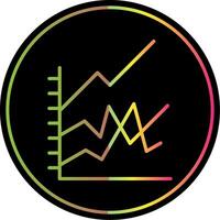 Line Circle Multi Circle Graph Line Gradient Due Color Icon Design vector