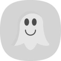 fantasma plano curva icono diseño vector