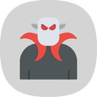 Dracula Flat Curve Icon Design vector