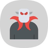 Dracula Flat Curve Icon Design vector