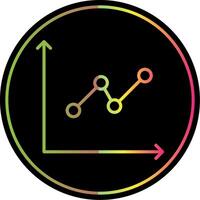 Line Circle Multi Circle Graphic Line Gradient Due Color Icon Design vector