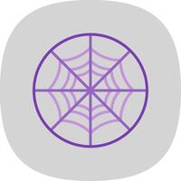 Spider Web Flat Curve Icon Design vector