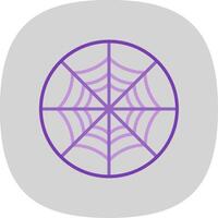 Spider Web Flat Curve Icon Design vector