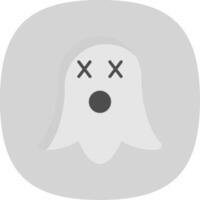 fantasma plano curva icono diseño vector