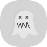 Ghost Flat Curve Icon Design vector