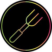 Fork Line Gradient Due Color Icon Design vector