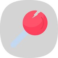 Lollipop Flat Curve Icon Design vector