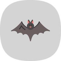 Bat Flat Curve Icon Design vector