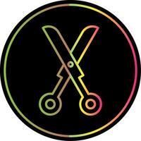 Scissors Line Gradient Due Color Icon Design vector