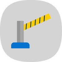 Barrier Flat Curve Icon Design vector