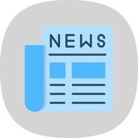 Newspaper Flat Curve Icon Design vector