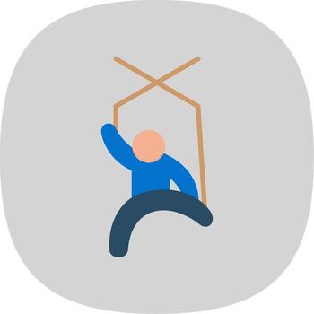 puppet Flat Curve Icon Design vector