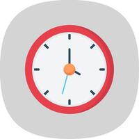 Clock Flat Curve Icon Design vector