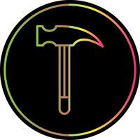 Hammer Line Gradient Due Color Icon Design vector