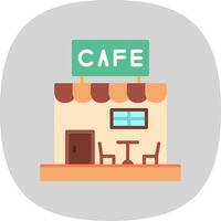 Cafe Flat Curve Icon Design vector