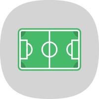 Soccer Field Flat Curve Icon Design vector