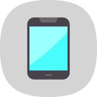 Mobile Phone Flat Curve Icon Design vector