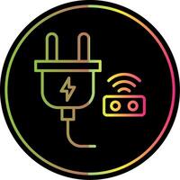 Smart Plug Line Gradient Due Color Icon Design vector