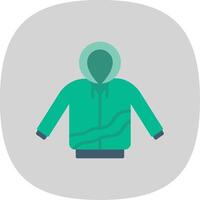 Hoodie Flat Curve Icon Design vector