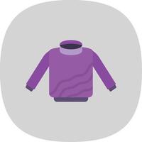 Sweater Flat Curve Icon Design vector