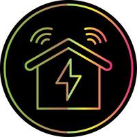 Smart Home Line Gradient Due Color Icon Design vector