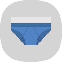 Underwear Flat Curve Icon Design vector