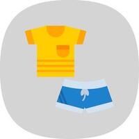 ropa de deporte plano curva icono diseño vector