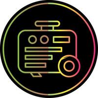 Electric Generator Line Gradient Due Color Icon Design vector